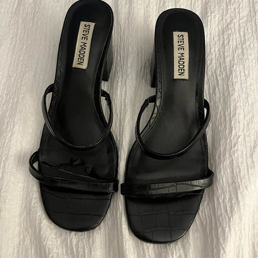 Black Steve Madden Sandals - Size 8